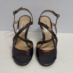LK Bennett Women's Brown Strappy Heels